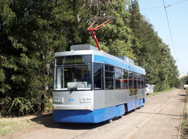 Niederflurtriebwagen in Leipzig